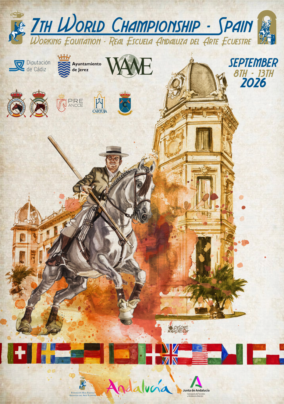 Cartel de próximos eventos ecuestres — Real Escuela Andaluza del Arte Ecuestre 2026